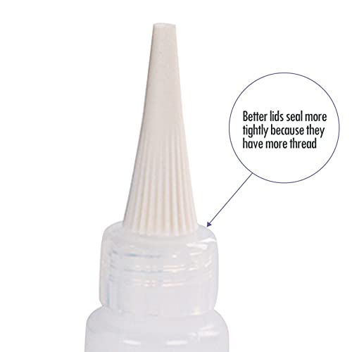 Falling in Art 1oz Needle Tip Squeeze Bottle, Precision Tip Applicator Bottle with a Funnel for Small Gluing Projects, Acrylic Painting, 6 Pack - WoodArtSupply