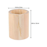 Wooden Pen and Pencil Holder 2 Pcs Wood Pencil Holder Brush Container Holder Desktop Wooden Container Multi Use Holder for Home Office DIY (Round Milisten