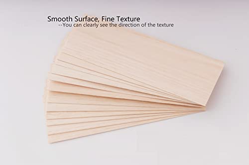 iUoczi12 Pack Balsa Wood Sheets 1/16 x 4 x 12 Inch Natural Wood Color Unfinished Wood for DIY Crafts Make Models of House Airplane Ship Boat DIY iUoczi