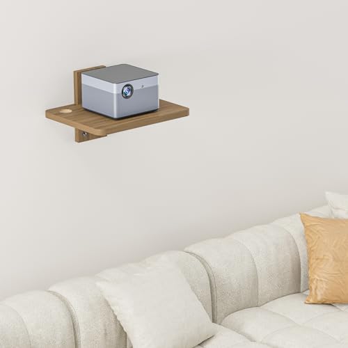 WALI Floating Projector Shelf for Wall, Wooden TV Shelf for DVD Players, Under TV, Cable Boxes and Game Consoles, Living Room TV Accessories Stand - WoodArtSupply