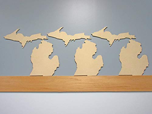 Michigan State Cutout - 1/4" MDF - 3 Pack - WoodArtSupply