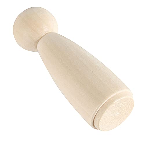 HOIGON 30 PCS 3.5 Inch Wooden Peg Dolls, 90mm Unfinished Angel Girl Wooden Peg Doll People, Wooden Figures Peg Doll Body for Crafts, Wedding, Cake HOIGON