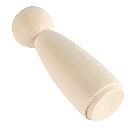 HOIGON 30 PCS 3.5 Inch Wooden Peg Dolls, 90mm Unfinished Angel Girl Wooden Peg Doll People, Wooden Figures Peg Doll Body for Crafts, Wedding, Cake HOIGON