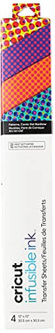 Cricut Patterns, Comic Rainbow (4 ct) Infusible Ink Transfer Sheets Cricut