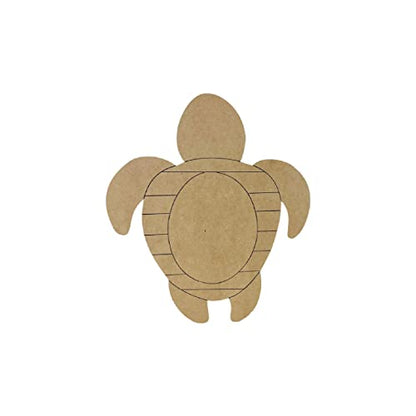 Turtle, Engraved Shape MDF Wooden Craft, Unfinished Craft, DIY Craft Art, Build-A-Cross