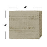 4" Square Rustic Wood Planters with Plastic Liner - Set of 2 Accent Decor