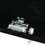 PRFFWK Truck Bed Tool Box Trailer Storage Tool Box Black Aluminum Heavy Duty Pick Up Truck Bed RV Toolbox Diamond Plate with Lock & Keys PRFFWK