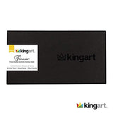 KINGART Finesse Kolinsky Sable Synthetic Blend Premium Watercolor Artist Brushes, Gift Box, Set of 8, Synthetic Brush Hairs, Acrylic Handle, for Oil, KINGART