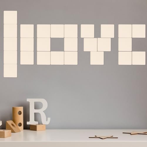 LOYORTY 300Pcs 2x2 Wood Squares for Crafts, 2.5mm Unfinished Wooden Square Cutouts Blank Wood Pieces for DIY Craft, Painting, Staining, Home LOYORTY