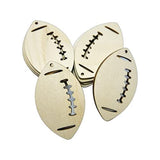 2" tall 12 pieces Unfinished Wood Laser Cutout Football Dangle Earring Jewelry Blanks Shape Crafts Made in Texas (2" tall 12 pieces Football) Texan Wood Crafts