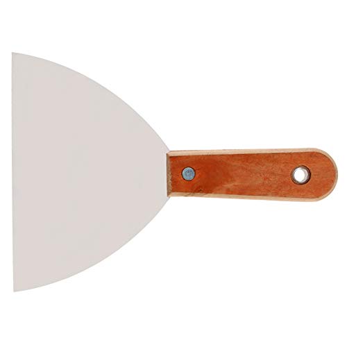 Bettomshin 1Pc Putty Knife Scrapers, 6" Carbon Steel Spackle Knife with Wooden Handle, Putty Knife Tool Set, Wallpaper Scraper, for Drywall Bettomshin