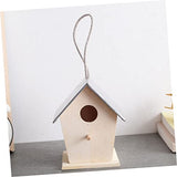 BESPORTBLE Outdoor Bird House Unfinished Wood Birdhouse Decorative Bird House Outside Bird House Bird Nest Desktop Ornament Wooden Bird House Bird BESPORTBLE