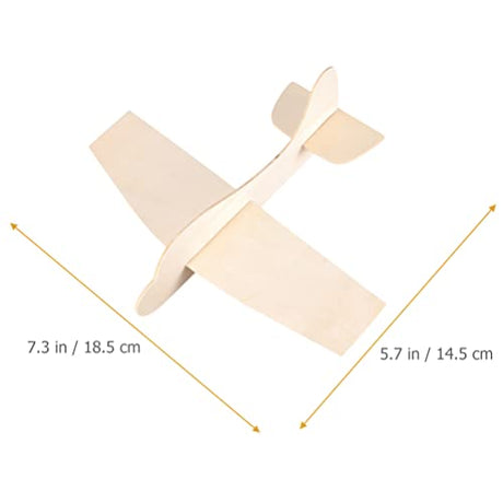 Toyvian 20pcs Unfinished Wooden Plane Model Toy Airplane Craft Wood Airplane for Painting, DIY Wood Airplane Toys for School Craft Projects or Family Toyvian