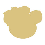 Pig Cutout Unfinished Wood Nursery Kids Room Paint Party Everyday Door Hanger MDF Shape Canvas Style 6 (6") Diverse Woodworking