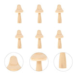 PartyKindom 6 Pcs DIY Wooden Ornaments Wooden Toys House Decorations for Home Kids playset Mushroom Statute DIY Painting Wooden Ornament Mini PartyKindom