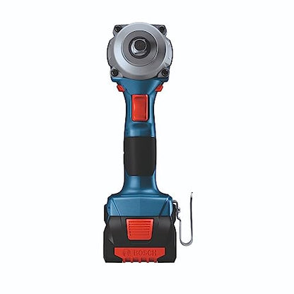 BOSCH GDS18V-330CB25 18V Brushless Connected-Ready 1/2 In. Mid-Torque Impact Wrench Kit with Friction Ring and Thru-Hole and (2) CORE18V® 4 Ah - WoodArtSupply