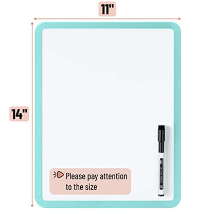 Mr. Pen- Dry Erase Board, 14” x 11” with a Black Dry Erase Marker, Mint Green Frame, Small White Board Dry Erase, Dry Erase Board Small Dry Erase - WoodArtSupply