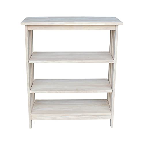 International Concepts 3 Tier Mission Shelf Unit, Unfinished IC International Concepts
