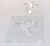 Humming Bird Template,Acrylic Router Template,Woodworking Router Template Tracing Guide (7.875"x 7.875") Yuxuanish