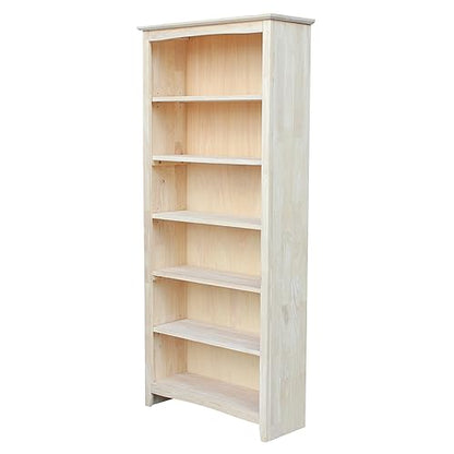 International Concepts Bookcase, 72-Inch, Unfinished
