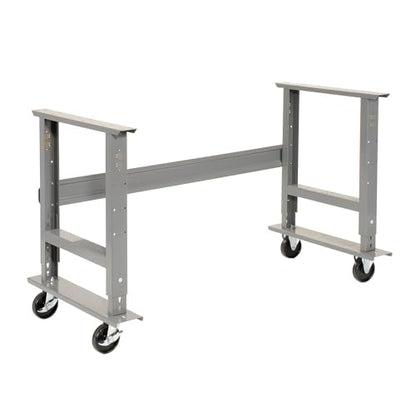 Global Industrial Mobile Adjustable Height Workbench, Shop Square Edge, 72" W x 36" D, Gray - WoodArtSupply