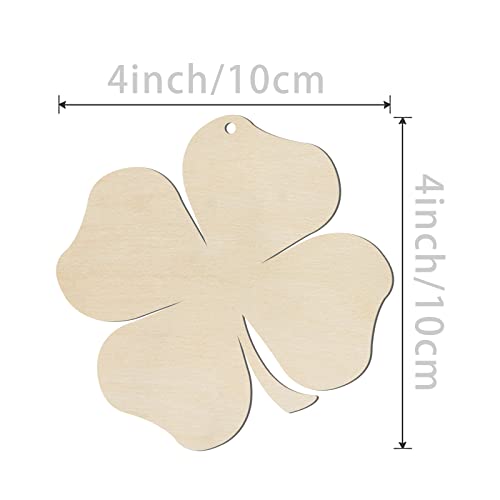 Shamrock Wooden Crafts Clover Shape Haning Wood with Rope Party Wall St.Patrick's Day Decoration 20pcs - WoodArtSupply