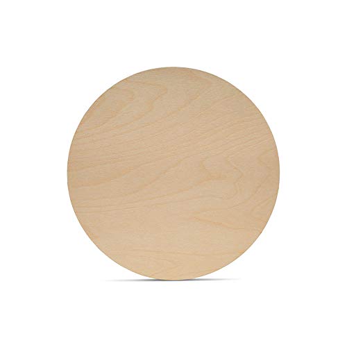 Wood Discs for Crafts, Blank Tokens, or Wooden Coins, 3 x 1/16 inch, Pack of 100 Unfinished Wood Circles, by Woodpeckers Woodpeckers
