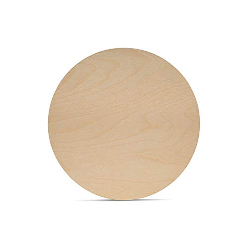 Wood Discs for Crafts, Blank Tokens, or Wooden Coins, 3 x 1/16 inch, Pack of 100 Unfinished Wood Circles, by Woodpeckers