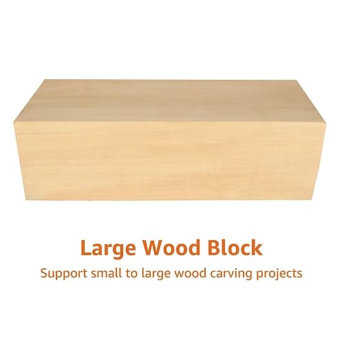 Acrux7 10 x 4 x 3 Inch Basswood Carving Blocks, Bass Wood for Wood Carving, Unfinished Carving Wood Blocks Acrux7