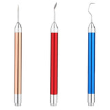 3pcs Weeding Pen for Vinyl, Craft Weeding Tool with Led Light 3 Styles Pin and Hooks Vinyl Tool Kit for DIY Paper Iron on Projects Silhouettes PEUTIER