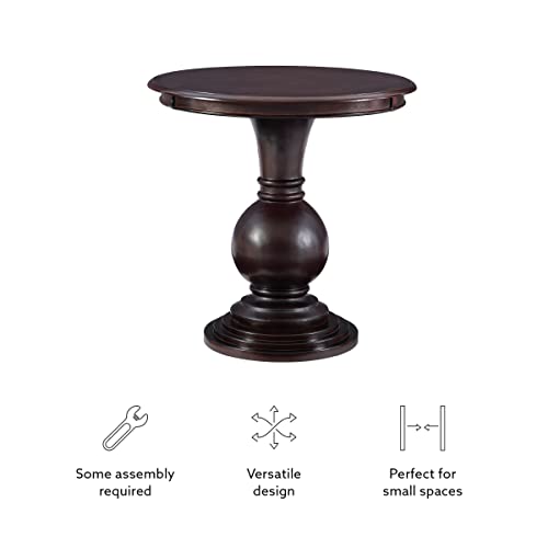Powell 809-350 Espresso Round Accent Table 26"L x 26"W x 26"H Powell