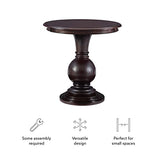 Powell 809-350 Espresso Round Accent Table 26"L x 26"W x 26"H Powell