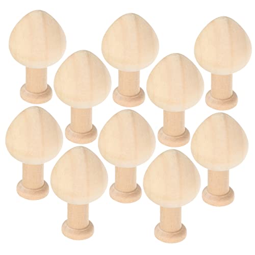 Gogogmee 20 pcs Easter Wooden Plain Wood Trees Miniature Wood Trees DIY Unfinished peg People Unfinished Wood Miniature Trees Wooden pegs for Crafts Gogogmee