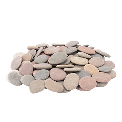 [About 97 PCS - 102 PCS](18.2 Pounds) Painting Rocks,2.26"-3.49" River Rocks,Flat Stones,Craft Rocks,DIY Rocks