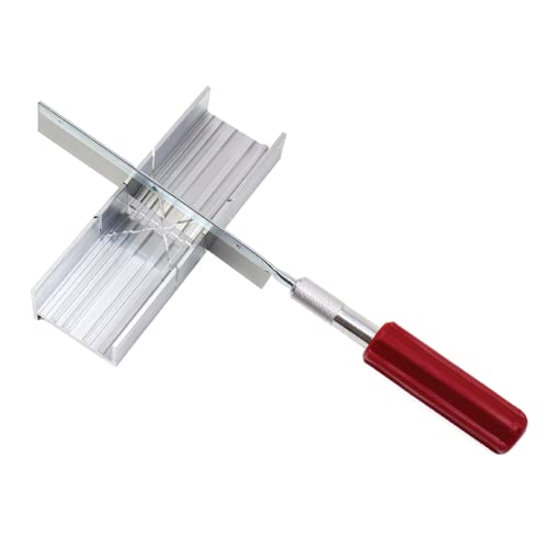 Excel Blades Metal Mitre Box Set With Handle and Razor Pull Saw Blade - Small 6-Inch Aluminum and Steel Tool for Wood, Plastic, and Soft Metals, 2 Excel Blades