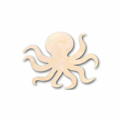 Unfinished Wood Octopus Shape - Ocean - Craft - up to 24" DIY 12" / 1/8" - WoodArtSupply