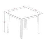 East West Furniture Oxford Square Dining Table for Small Spaces, 36x36 Inch, Natural East West Furniture