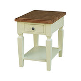 IC International Concepts International Concepts Vista End Table, Hickory/Shell IC International Concepts