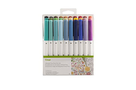 Cricut Ultimate Fine Point Pen Set, 0.4mm Fine Tip Pens to Write, Draw & Color, Create Personalized Cards & Invites, Use with Cricut Maker and Cricut