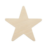 4" Wooden Star, Natural Unfinished Wooden Star Cutout Shape (4 Inch) - Bag of 25 Craftparts Direct