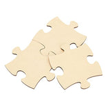 50 Blank Wooden Puzzle Pieces for Crafts, DIY Art Projects, Unfinished Customizable Jigsaw Wood Puzzle to Draw On Bright Creations