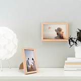 ATOBART 4x6 Picture Frame Set of 6, Made of Solid OAK Wood with Real Glass Front,4x6 Natural Wood Photo Frame for Wall Mount or Table Top Display ATOBART
