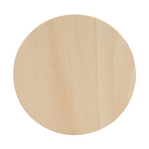 SOUJAP 30 Pack 4 Inch Wood Plywood Circles, 1/4 Inch Thick Round Wood Cutouts, Unfinished Wood Discs for Crafts, Painting, DIY SOUJAP