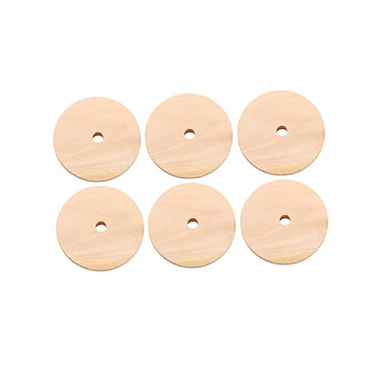 TEHAUX 1 Unfinished Wooden Cutouts Unfinished Wood Discs Unfinished Wood Circle Wood Cutouts for Crafts Circle Wood Chips Circle Wood Cutouts Wooden - WoodArtSupply