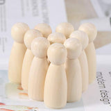 Kisangel 20pcs DIY Peg Doll Angel Wood Bodies Unfinished Wooden Peg People for Crafting People Shapes for Arts and Crafts 65mm Kisangel