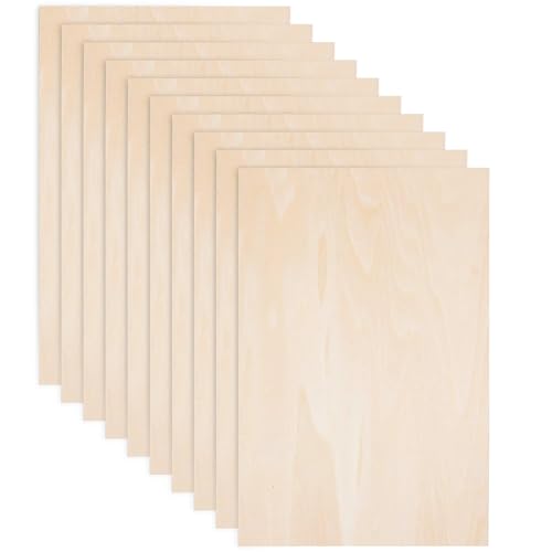 Lulu Home Unfinished Basswood Sheets, Basswood Plywood Sheets for Crafts, 2mm Basswood Sheet, 10 PCS - WoodArtSupply