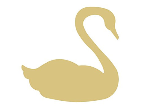 Swan Cutout Unfinished Wood Valentine's Day Holiday Special Occasion Door Hanger MDF Shape Canvas Style 1 Diverse Woodworking