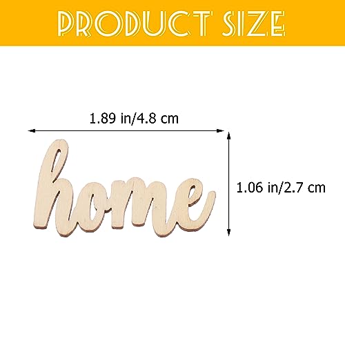Amosfun 15pcs Unfinished Wooden Letters Sign Home Wood Cutout Sign Tabletop Decor Sign for Painting DIY Crafts Decorations Amosfun