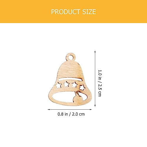 EXCEART Christmas Decorations 100 Pcs Christmas Wooden Ornaments Unfinished Wood Slices Christmas Tree Hanging Decor for DIY Crafts Christmas Holiday EXCEART