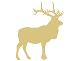 Elk Cutout Unfinished Wood Home Decor Hunting Farm Door Hanger MDF Shape Canvas Style 1 Diverse Woodworking